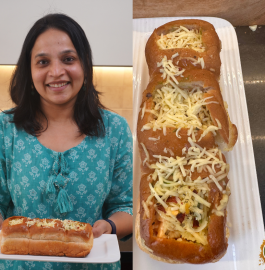 Cheesy Masala Bun Recipe