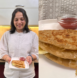 Cheesy Veg Roti Wrap Recipe