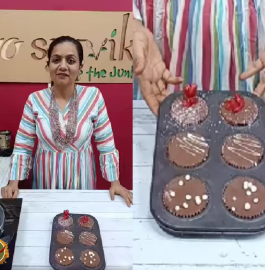 Eggless Chocolate Mini Cheese Cake Recipe