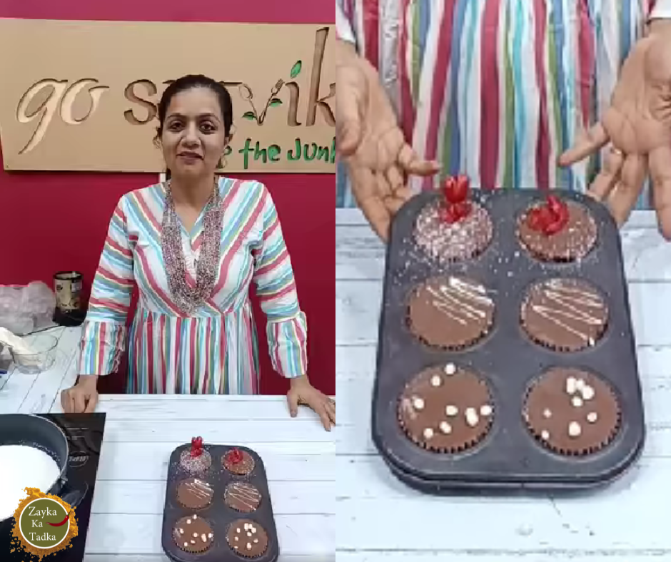 Eggless Chocolate Mini Cheese Cake Recipe