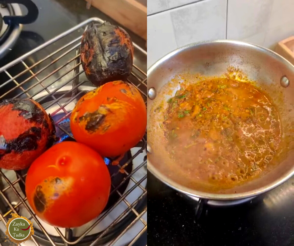 Roasted Tomato Chutney | Roasted Tamatar Chutney Recipe