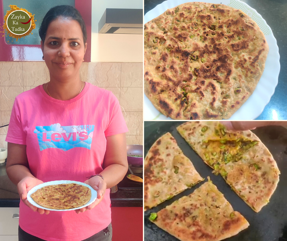 Lahsuni Matar Paratha | Matar Ka Paratha Recipe