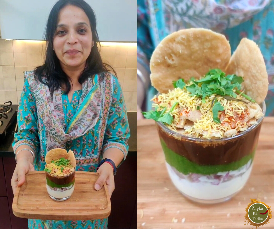 Papdi Chaat In Glass | Papdi Chaat Sundae Recipe