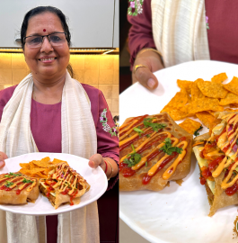 Roti Burger | Indian Style Roti Burger Recipe
