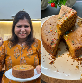 Eggless Aata Cake Without Oven Recipe
