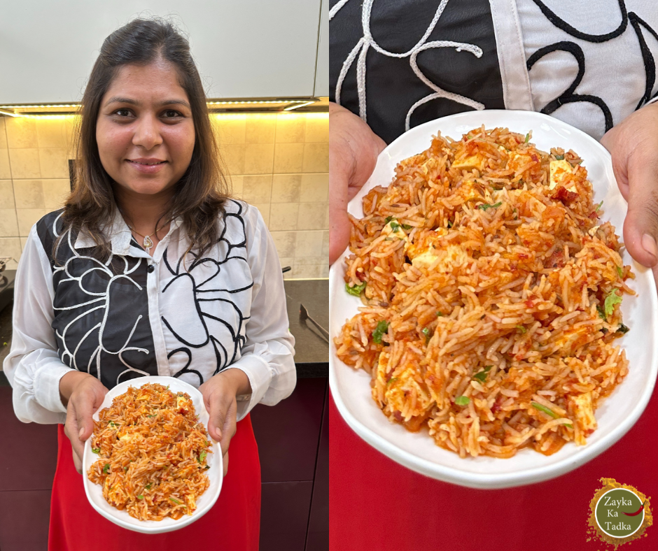 Burnt Paneer Fried Rice Recipe