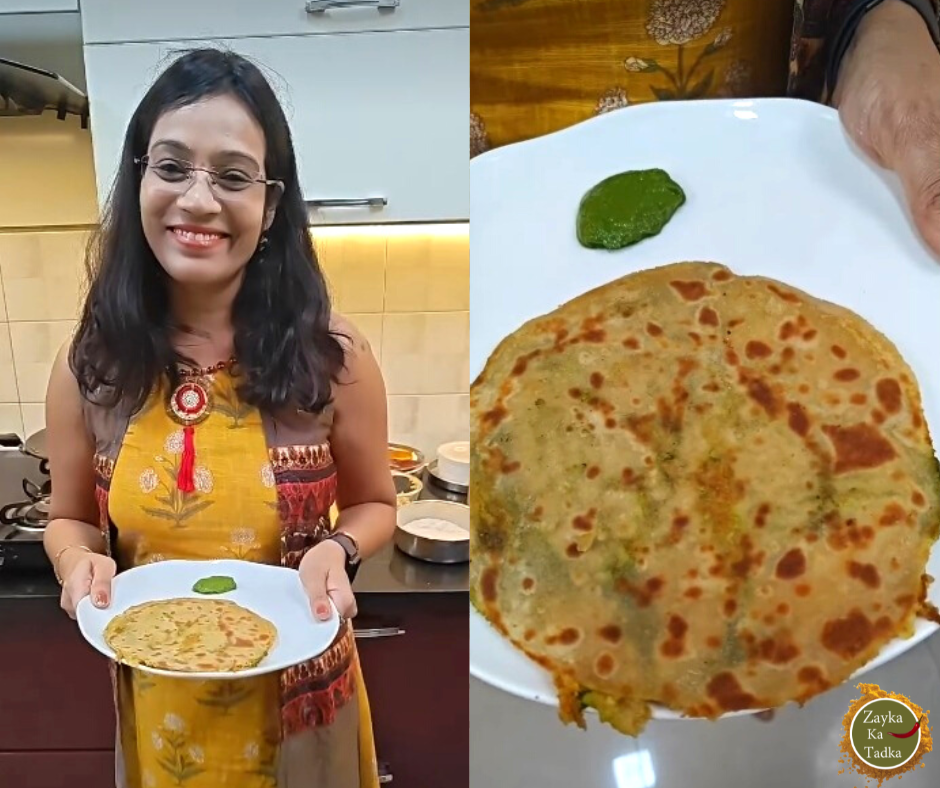 Cheesy Chhole Paratha Recipe
