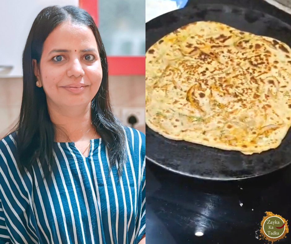 Pyaz Poha Paratha Recipe