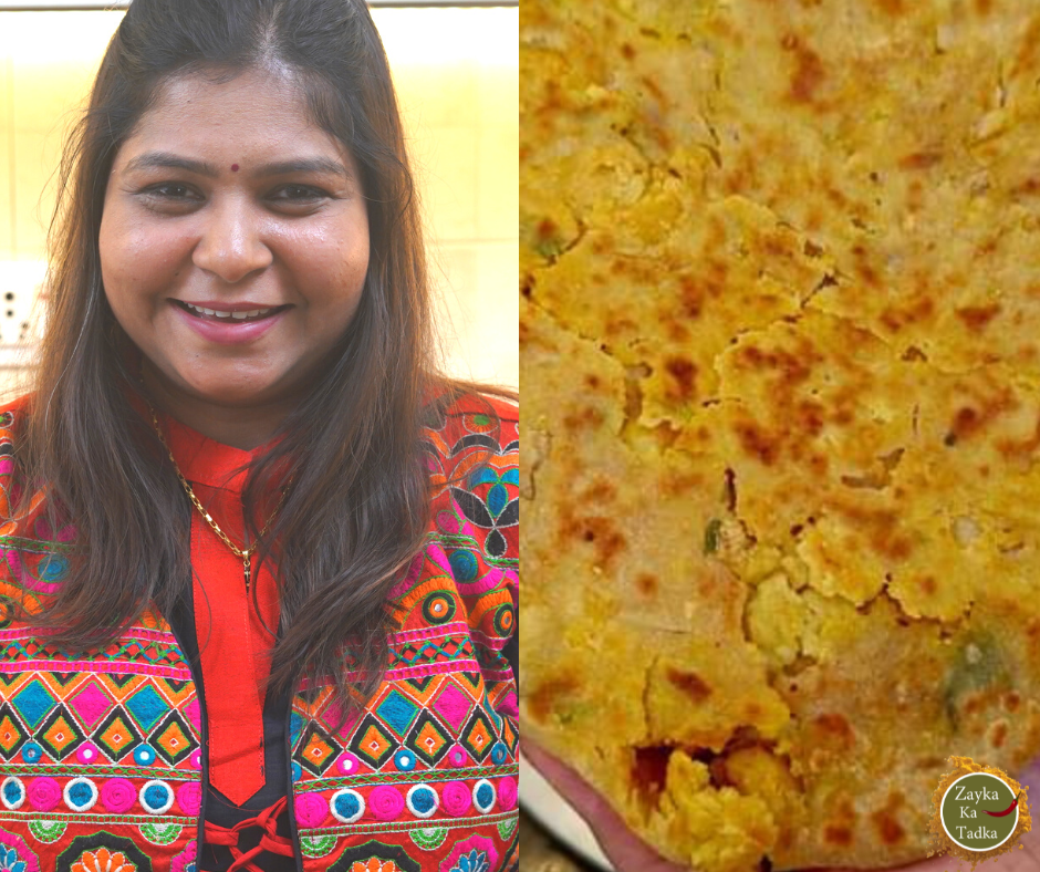 Leftover Rice Chhole Paratha Recipe