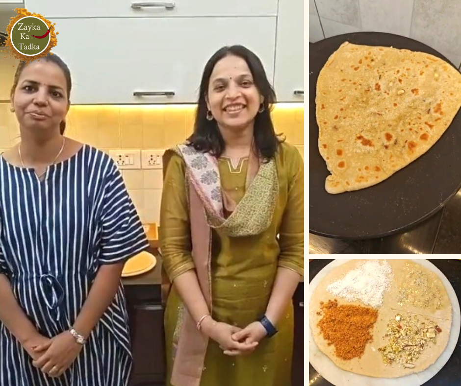 4 In 1 Paratha | Dry Fruit Meetha Paratha Recipe