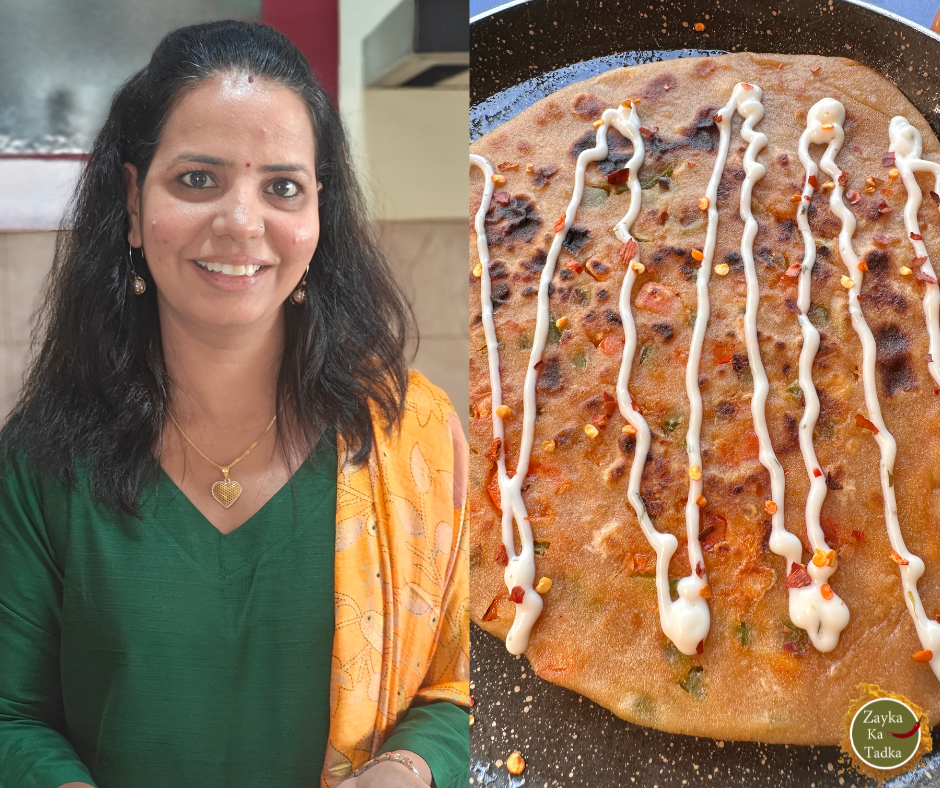 Cheese Pizza Paratha Recipe