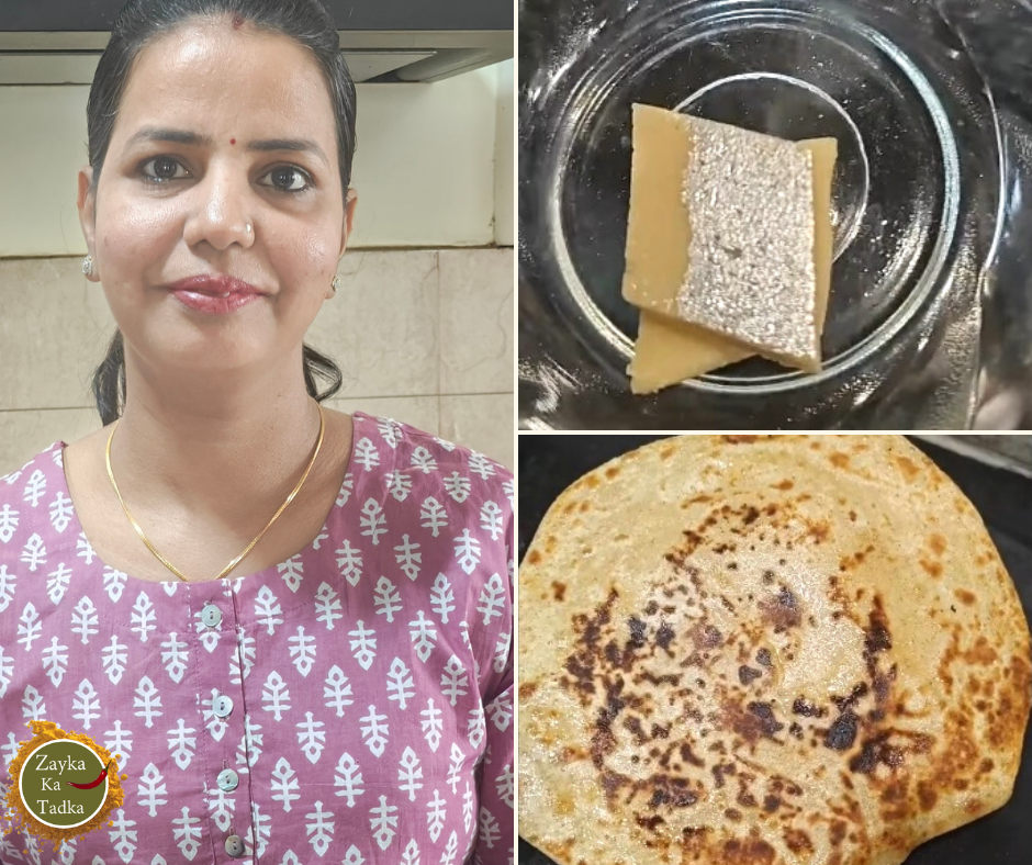 Kaju Katli Paratha | Leftover Mithai Paratha Recipe