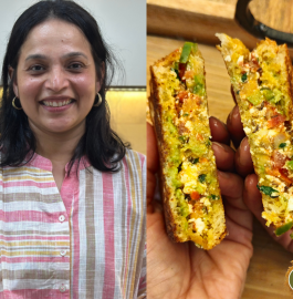 Crumbled Paneer Sandwich | Bhurji Sandwich Recipe