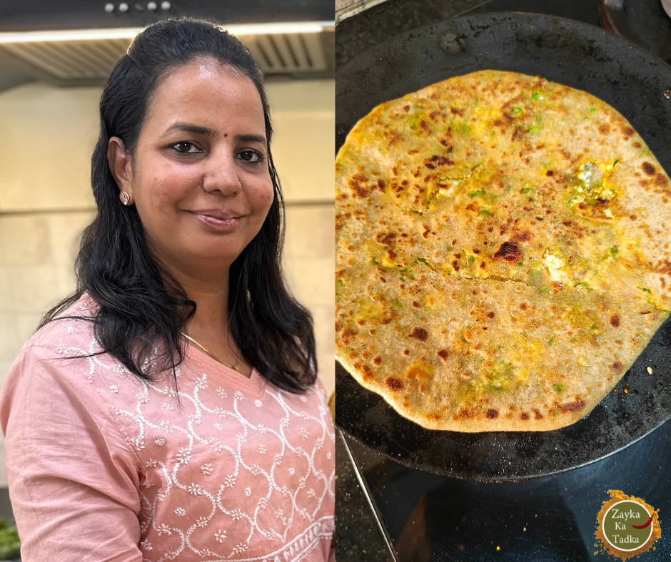 Matar Paneer Paratha Recipe