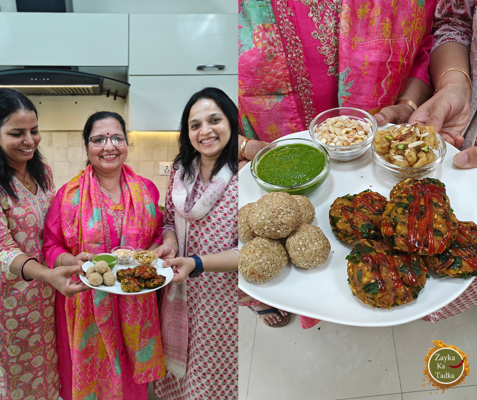 Methi Poha Vada With Til Gud Ke Ladoo Recipe