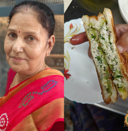 Crumbled Paneer Veg Sandwich Recipe