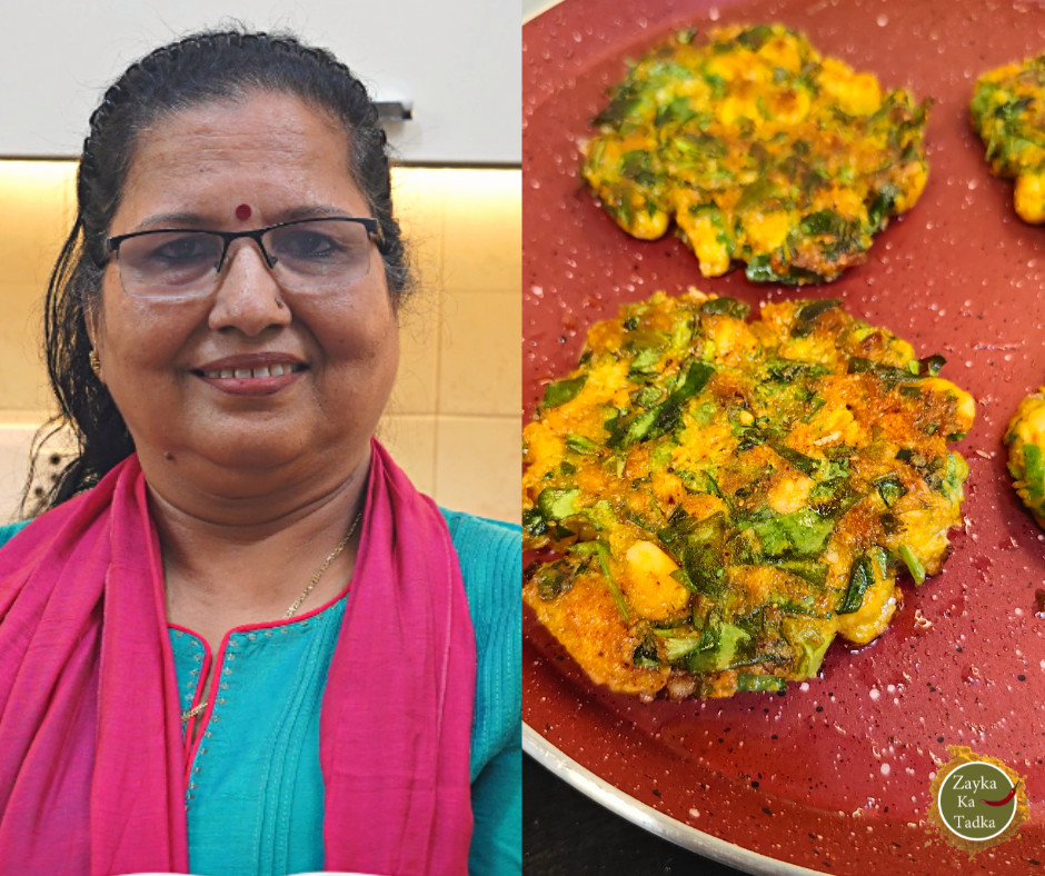 Corn Palak Pancakes Recipe