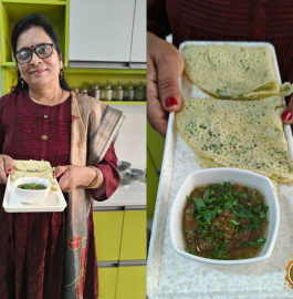 Chawal Ka Cheela With Tomato Chutney Recipe