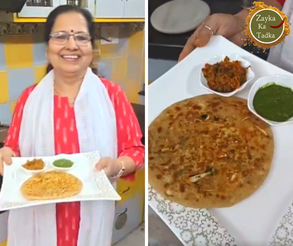 Patta Gobhi Mint Paratha Recipe