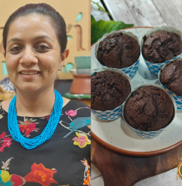 Eggless Chocolate Cupcakes | Whole Wheat Chocolate Cupcakes Recipe