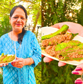 Besan Bharwa Mirch | Stuffed Green Chilli Recipe