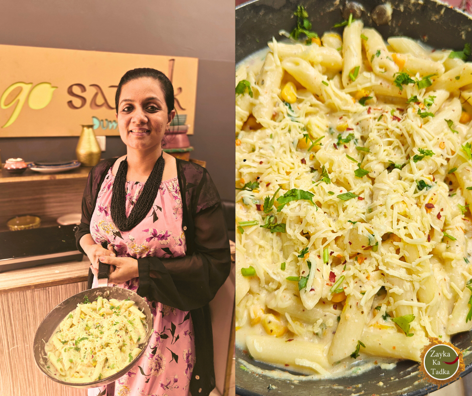 White Sauce Pasta Without Onion Garlic Recipe