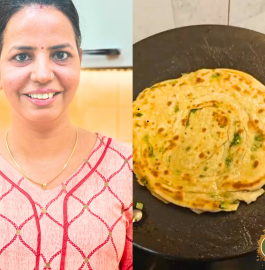 Spring Onion Lachha Paratha Recipe