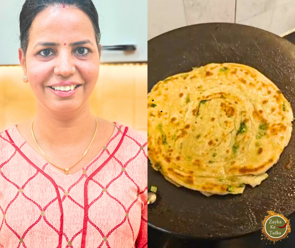 Spring Onion Lachha Paratha Recipe