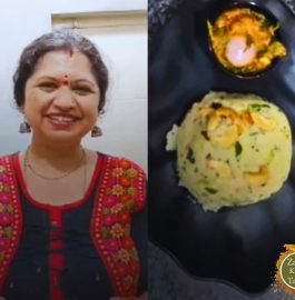 Kheera Upma With Onion Palak Chutney Recipe