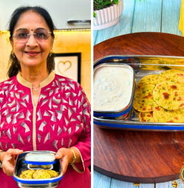 Missi Roti With Cucumber Sabja Raita Recipe