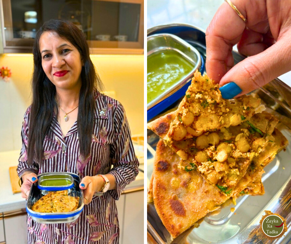 Chana Dal Paneer Stuffed Paratha Recipe