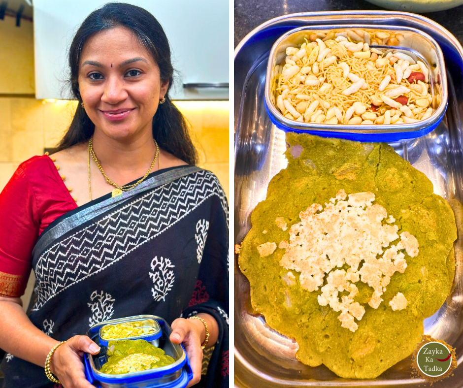 Palak Paneer Oats Pancakes Recipe
