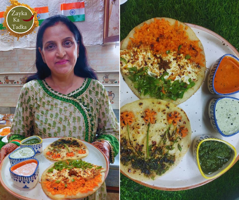 Tricolour Uttapam Recipe