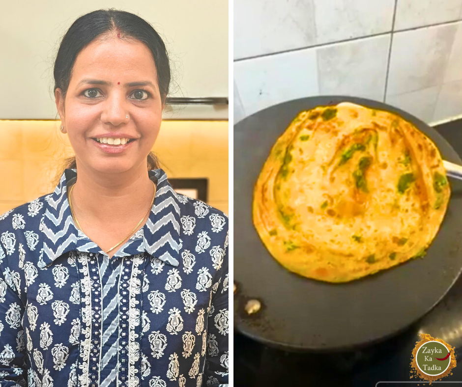 Masala Garlic Lachha Paratha Recipe