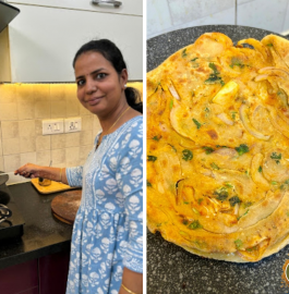 Masala Pyaz Lachha Paratha Recipe