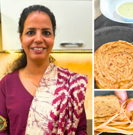 Lachha Paratha With Mint Raita Recipe