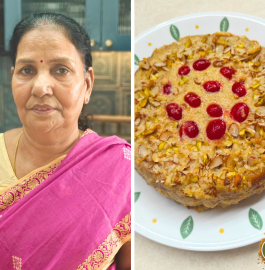 Coconut Sooji Custard Cake In Kadhai Recipe