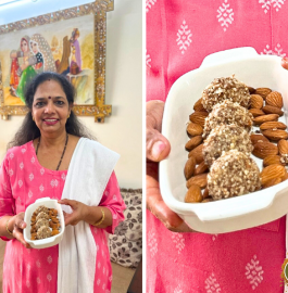 Instant Badam Coconut Ladoo | Coconut Almond Laddu Recipe