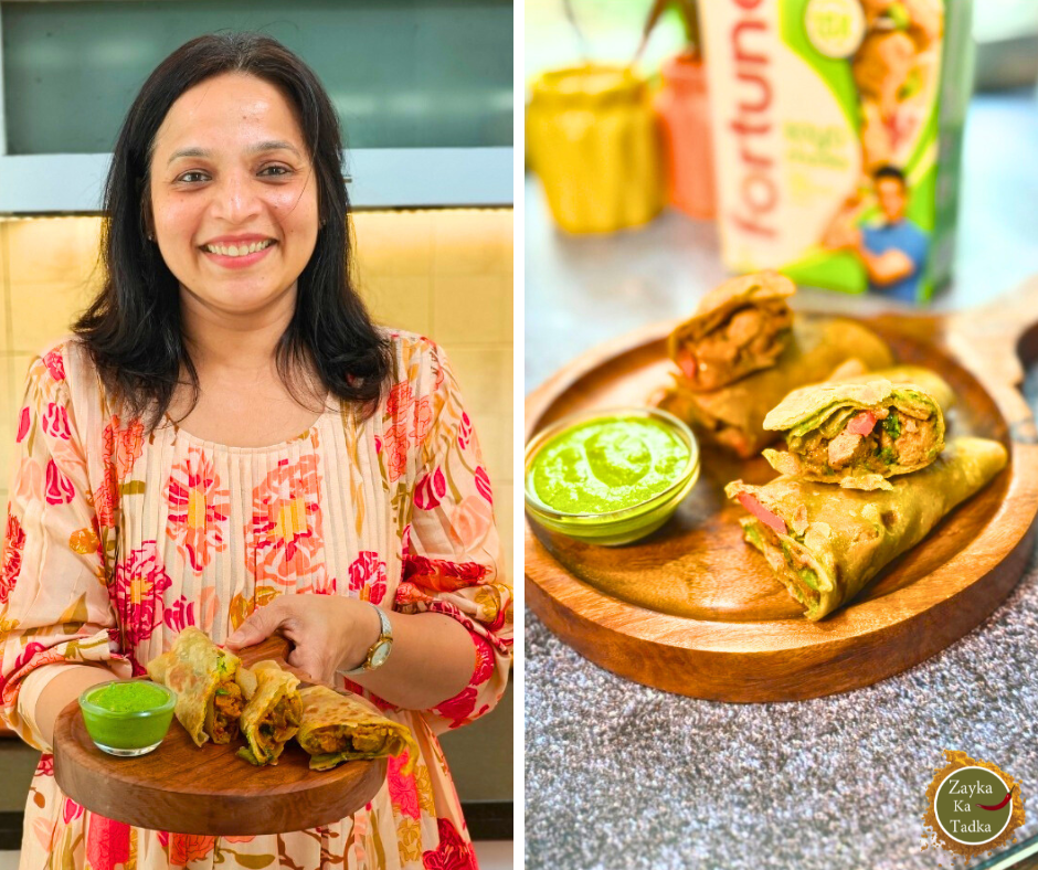 Restaurant Style Soya Tikka Wrap Recipe