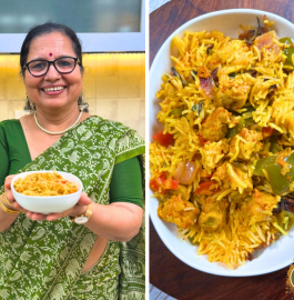 Soya Chunks Biryani In Pressure Cooker Recipe