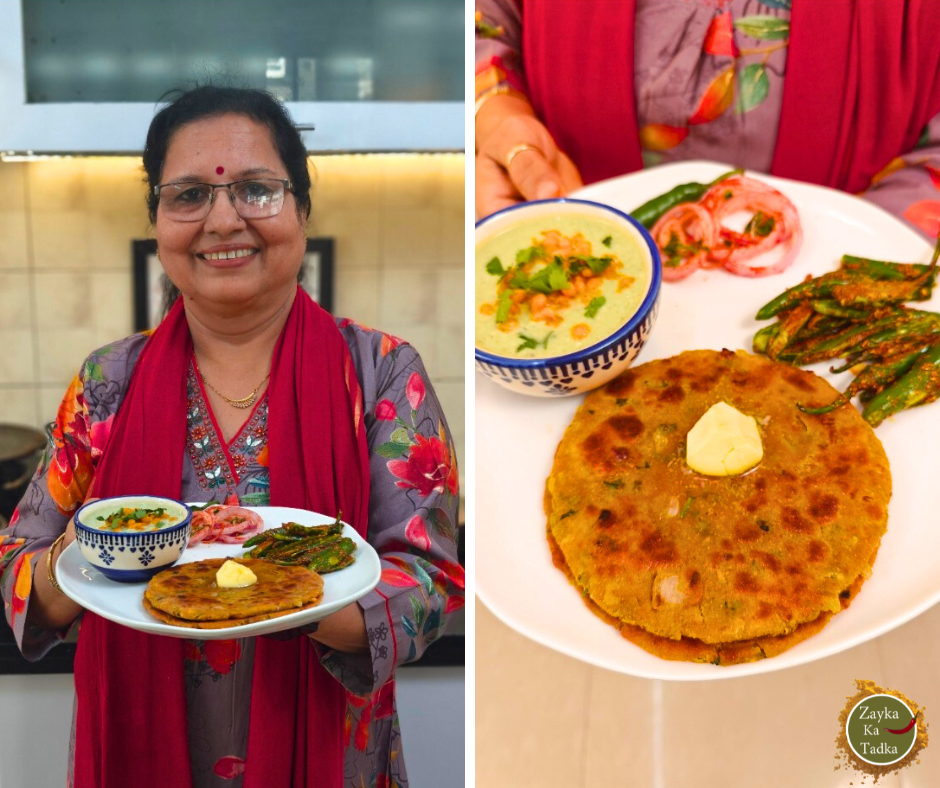 Gaon Ki Thali | Masala Missi Roti With Fried Mirchi Recipe