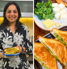 Creamy Paneer Dip Sandwich Recipe
