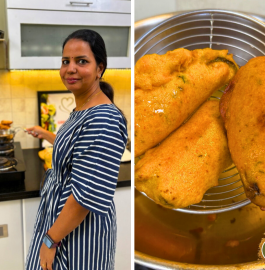 Stuffed Shimla Mirch Pakode Recipe