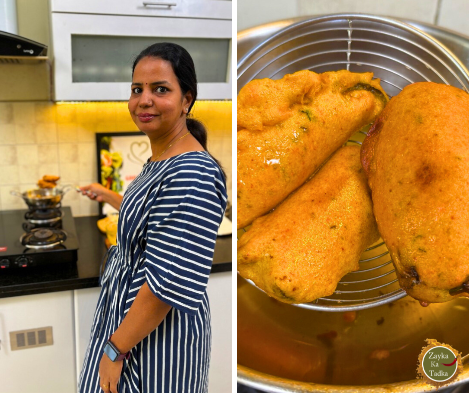 Stuffed Shimla Mirch Pakode Recipe