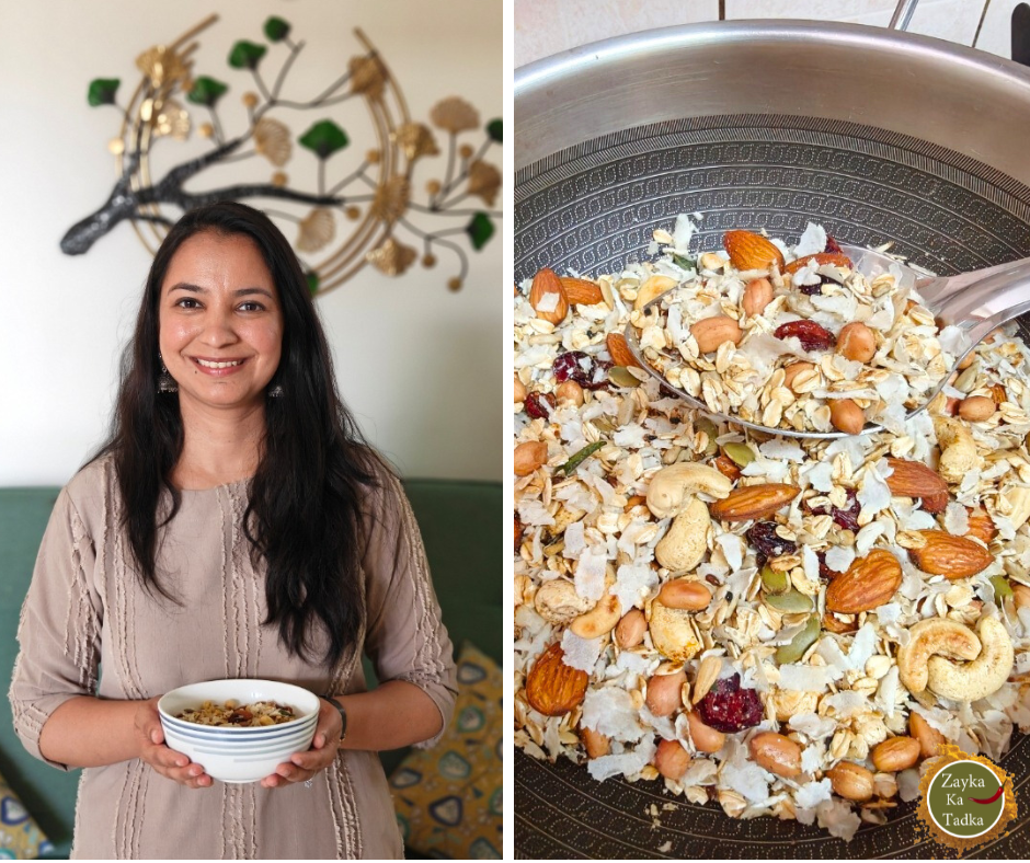 Mix Nuts Chivda | Poha Dry Fruits Namkeen Recipe