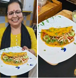Chilla Roti Wrap | Leftover Roti Veg Wrap Recipe