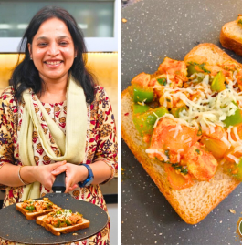 Paneer Tikka Open Toast Recipe