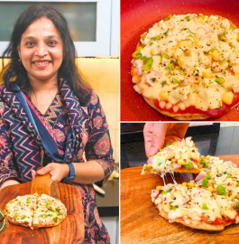 Cheese Burst Roti Pizza On Tawa Recipe