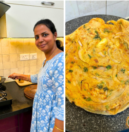 Masala Pyaaz Lachha Paratha Recipe
