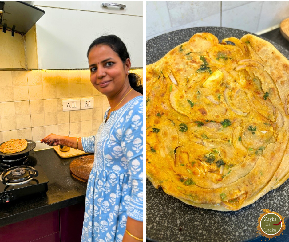 Masala Pyaaz Lachha Paratha Recipe